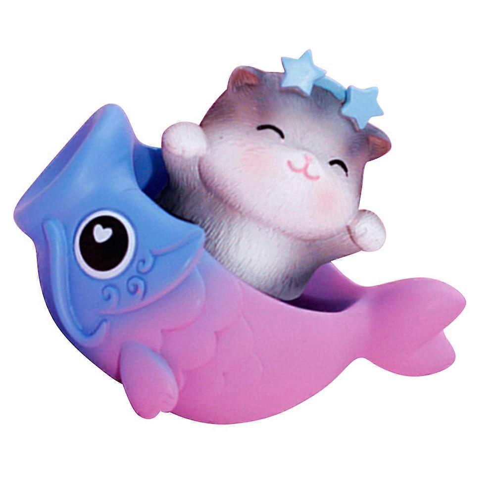 Creative Desktop Ornament Cat Statue Decor Car Accessory Elegant Artistic Design Vehicle Decoration 3.34x2.75x2.36 Inch 1Pcs
