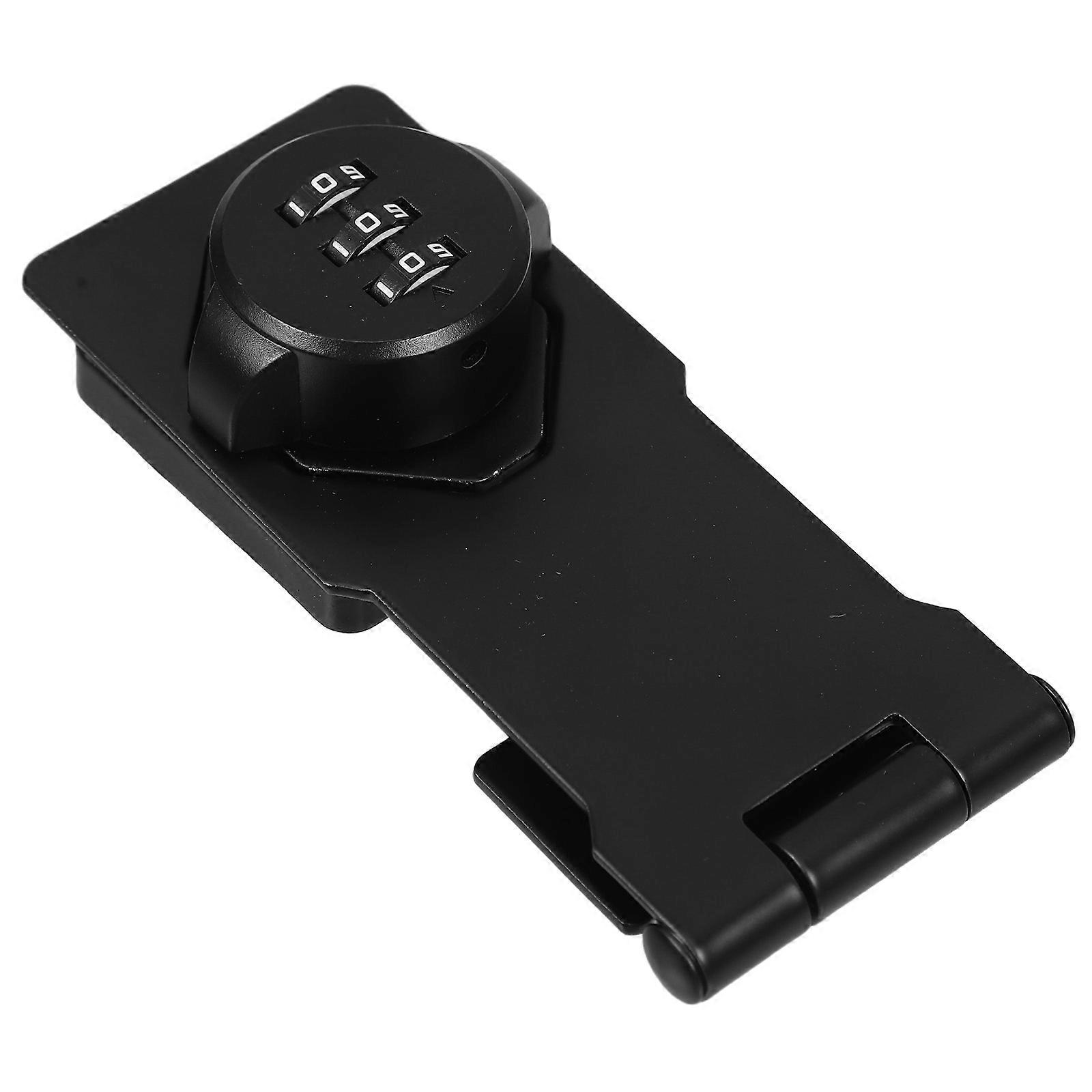 Keyless Mechanical Combination Rotary Hasp Lock for Cabinets and Barn Doors – Durable Alloy Security Lock with Push Pull Function for Shoe Cabinets