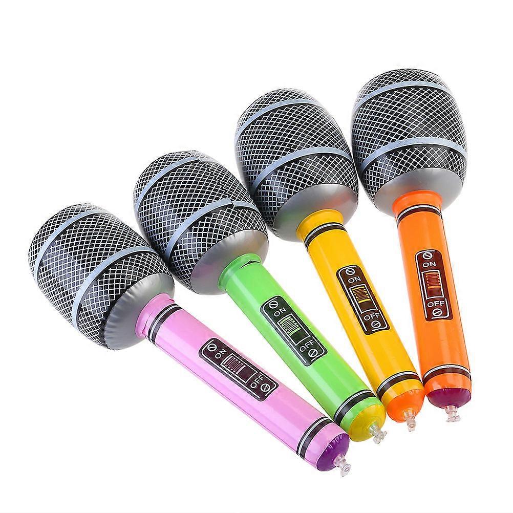 Guitar Saxophone Microphone Inflatable Set Concert Props Children Toys PVC Material 6Pcs