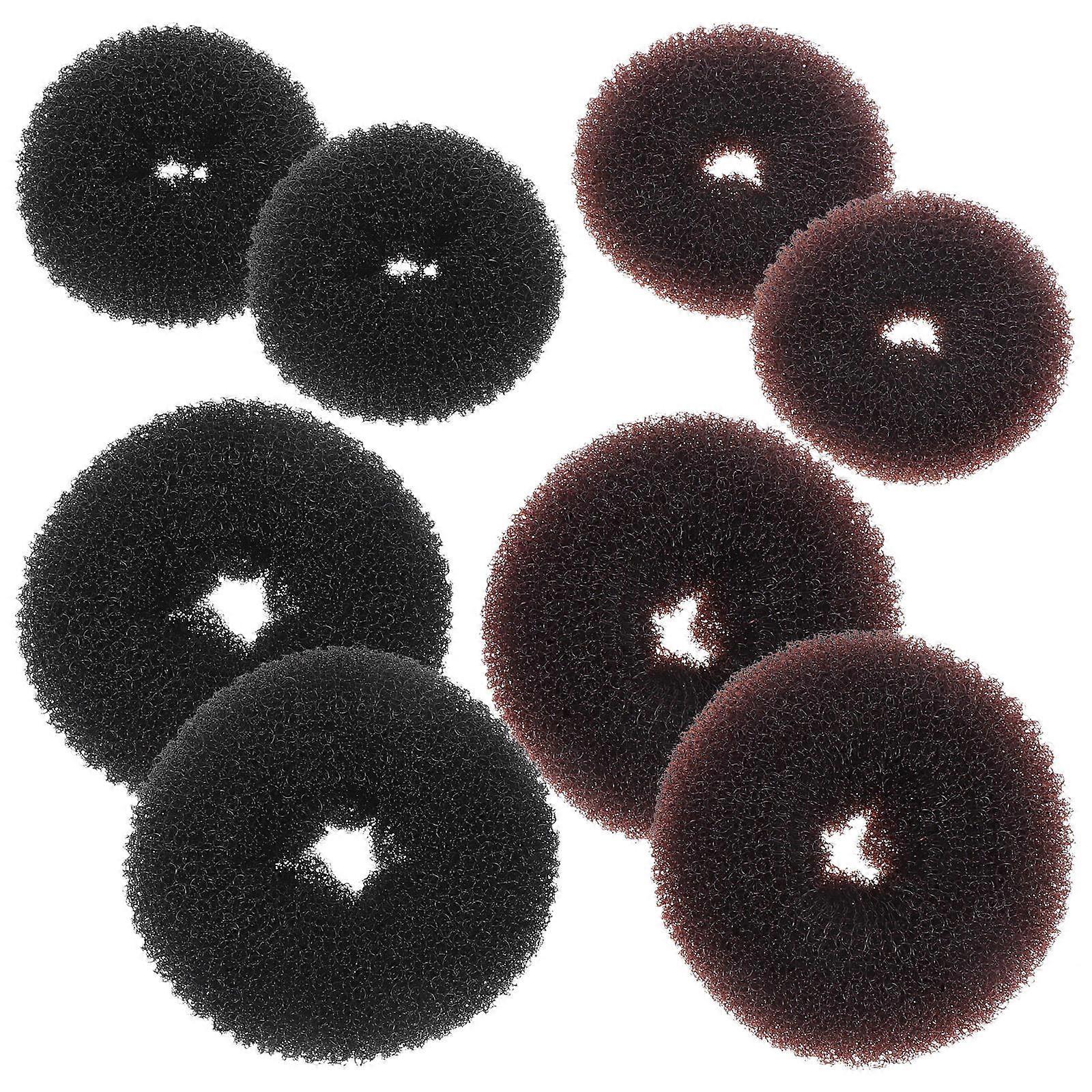 8PCS Donut Hair Device Bun Shaper Kit Doughnut Styler for Girls Women Bridals Size S and One Size Each 4pcs