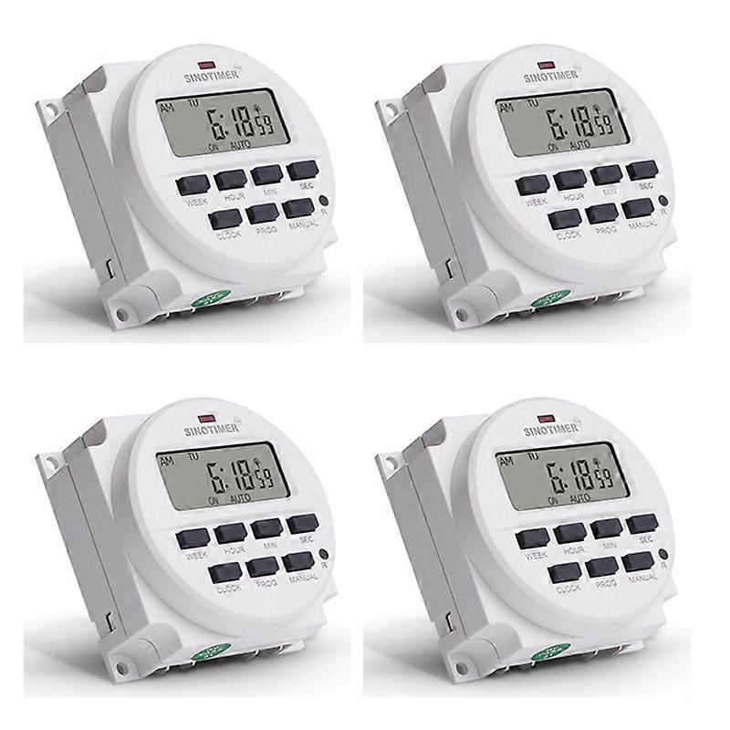 4X TM618SH-1 1 Second Weekly Programmable Digital Timer Automatically Turn on Off Microcomputer Time