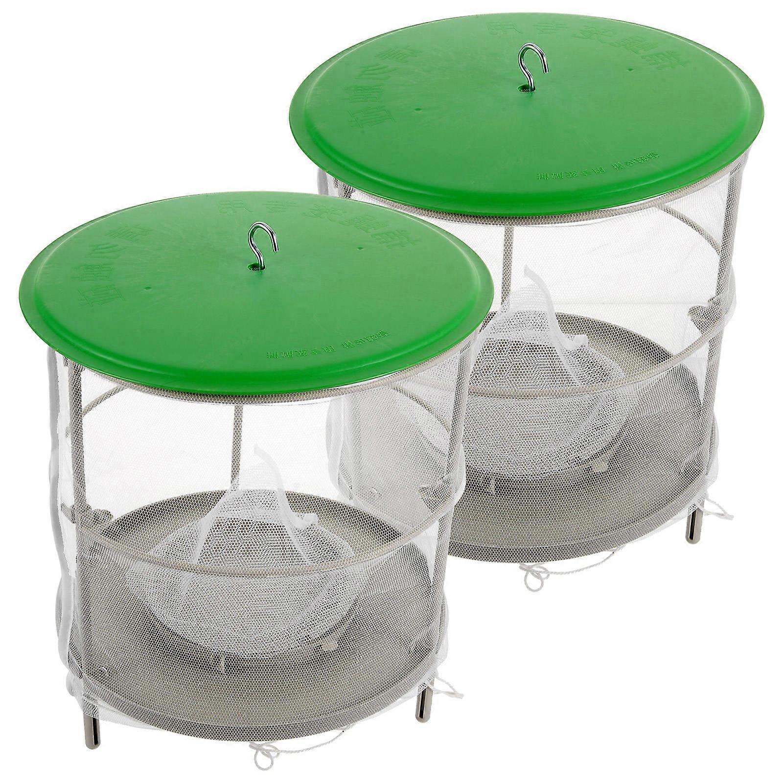 Insect Cage Indoor Use 72x25cm Mesh Fabric Hanging Type 2Pcs