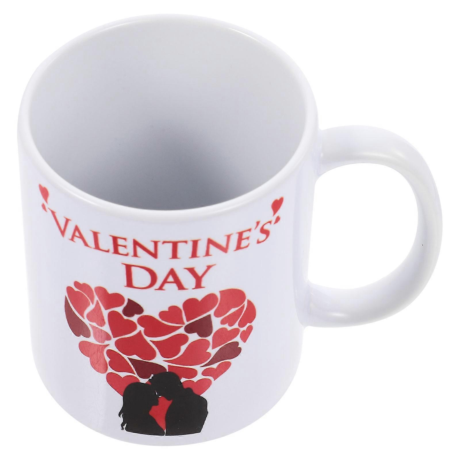 White Ceramic Cappuccino Mug for Home Use and Versatile Holds 300ml