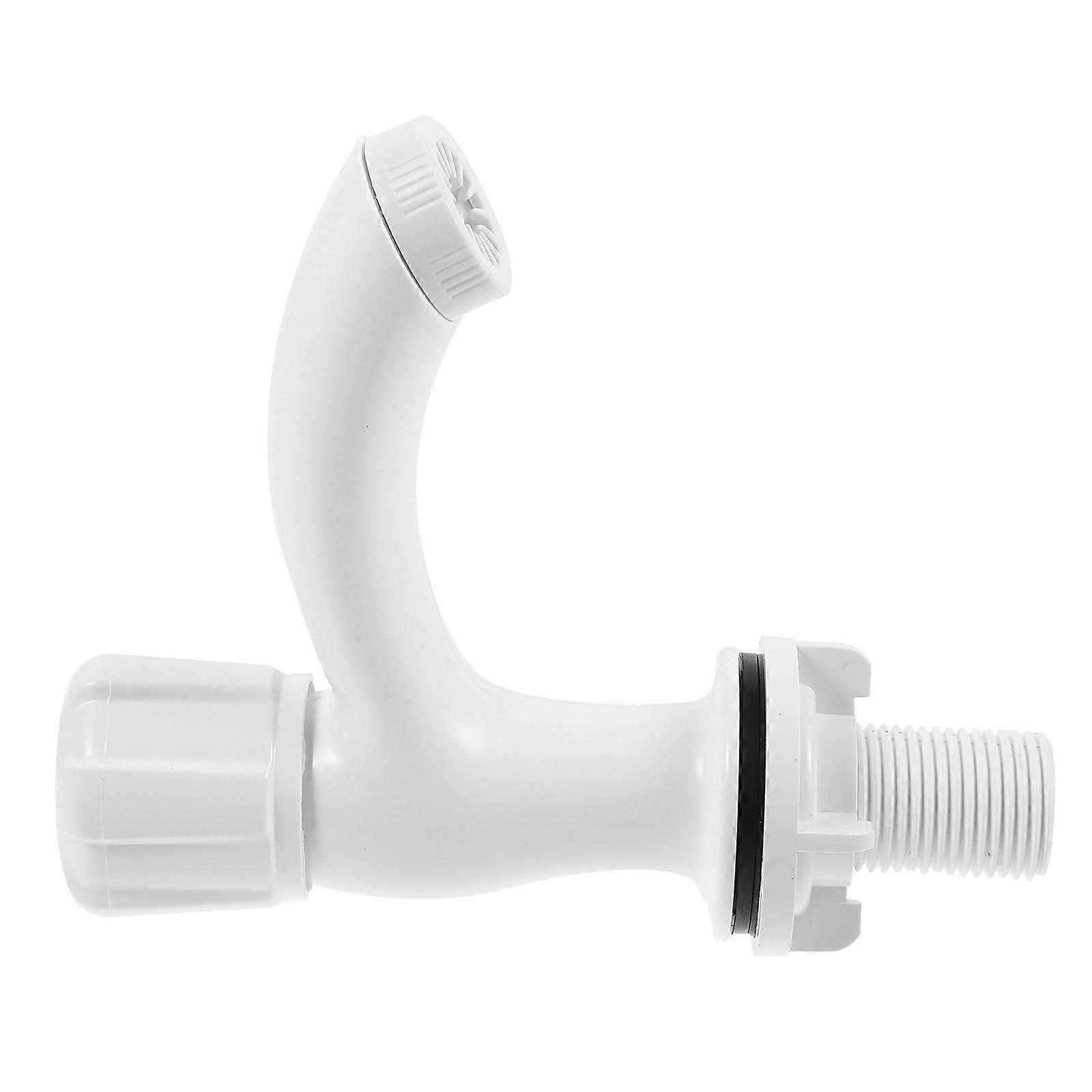 White Plastic Bathroom Sink Faucet Durable and Easy to Install for Home Use 4.5 Inches