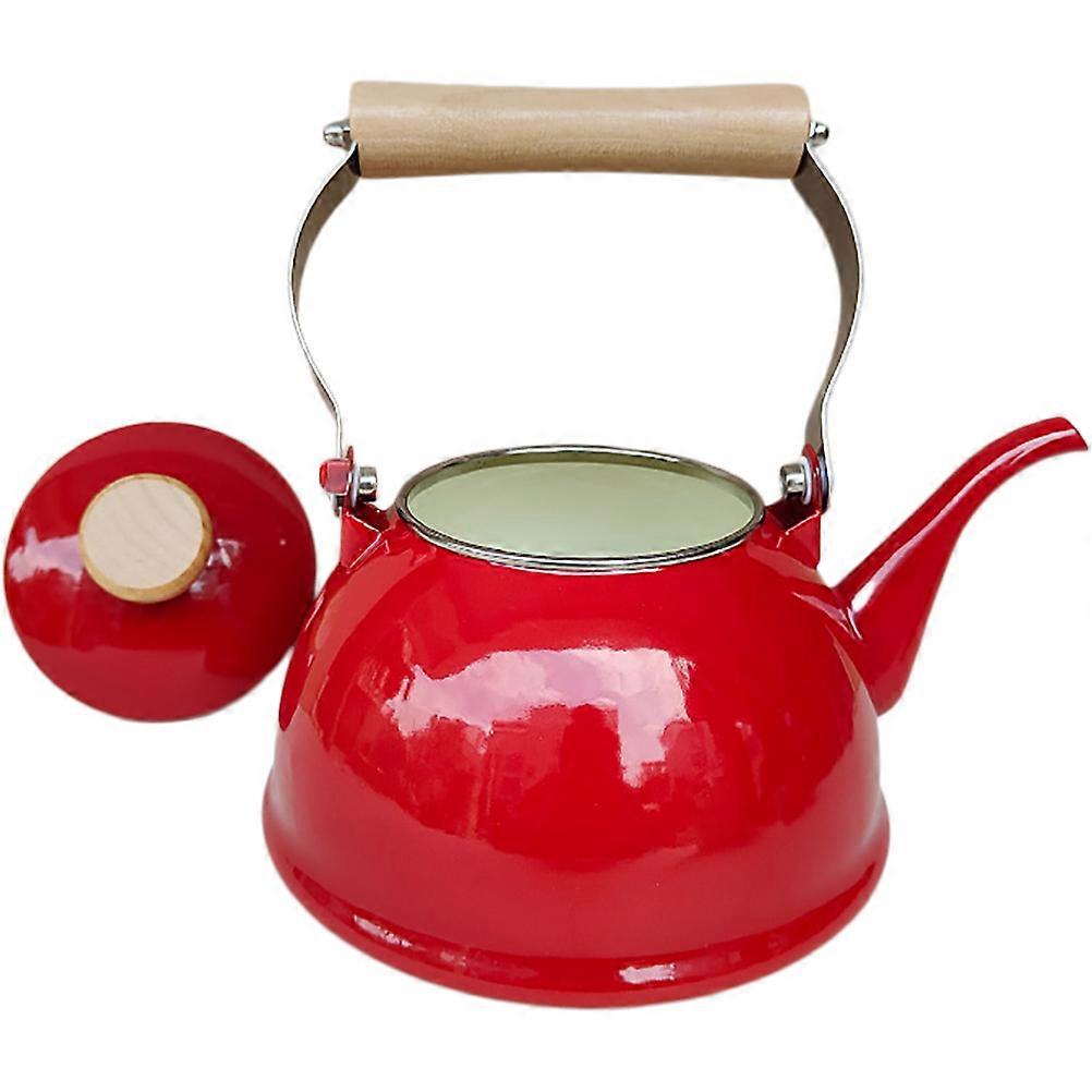 Stylish Enamel Stovetop Tea Kettle for Loose Leaf Tea – , Easy to Use Water Boiling Kettle with Random Color Option