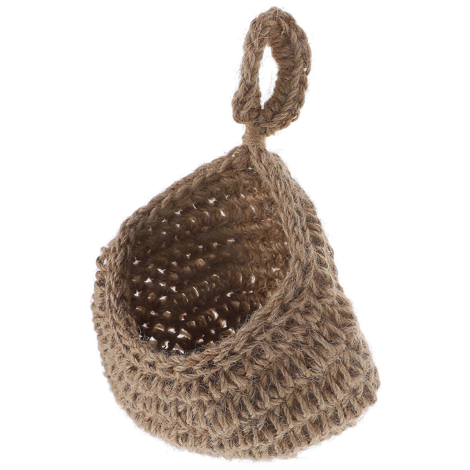 Hanging Woven Baskets, Hanging Fruit Baskets For Kitchen,Onion Basket Coat Bohemian Storage Fruit Wall Hooks For Kitchen Wall Home Restaurant Garlic