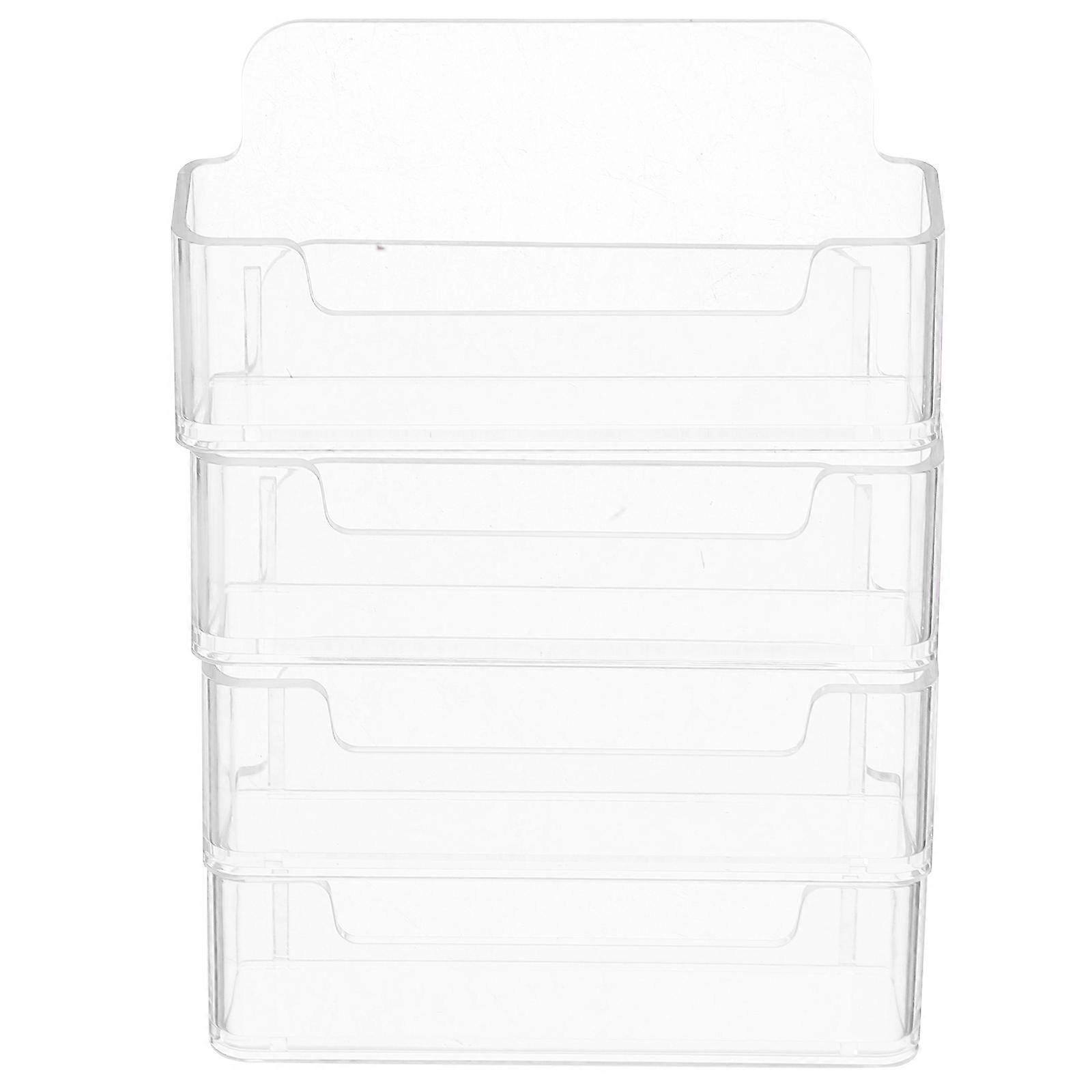 Acrylic Transparent Business Card Holder Clear Stand for Desktop Office Display Sleek Design for Brochures Flyers Photos Sturdy Easy to Clean
