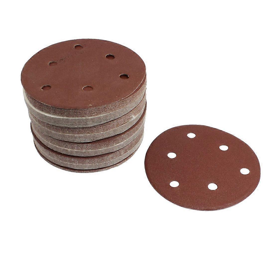 100 pieces 150 grit hardware store 6 hole 12.7 cm diameter sandpaper hook loop power hand tools grinding disc 125 mm