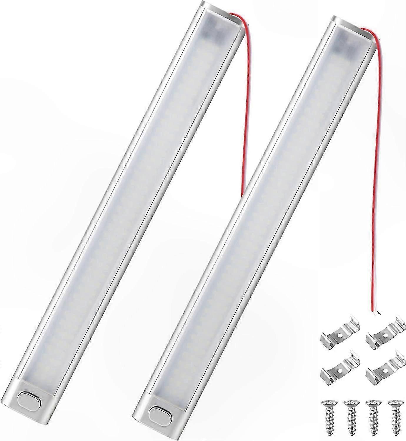 12V LED Light Bar with Switch for Vehicle Interior 120 LEDs 2-Pack for Camping Van Truck Boat Utility Use