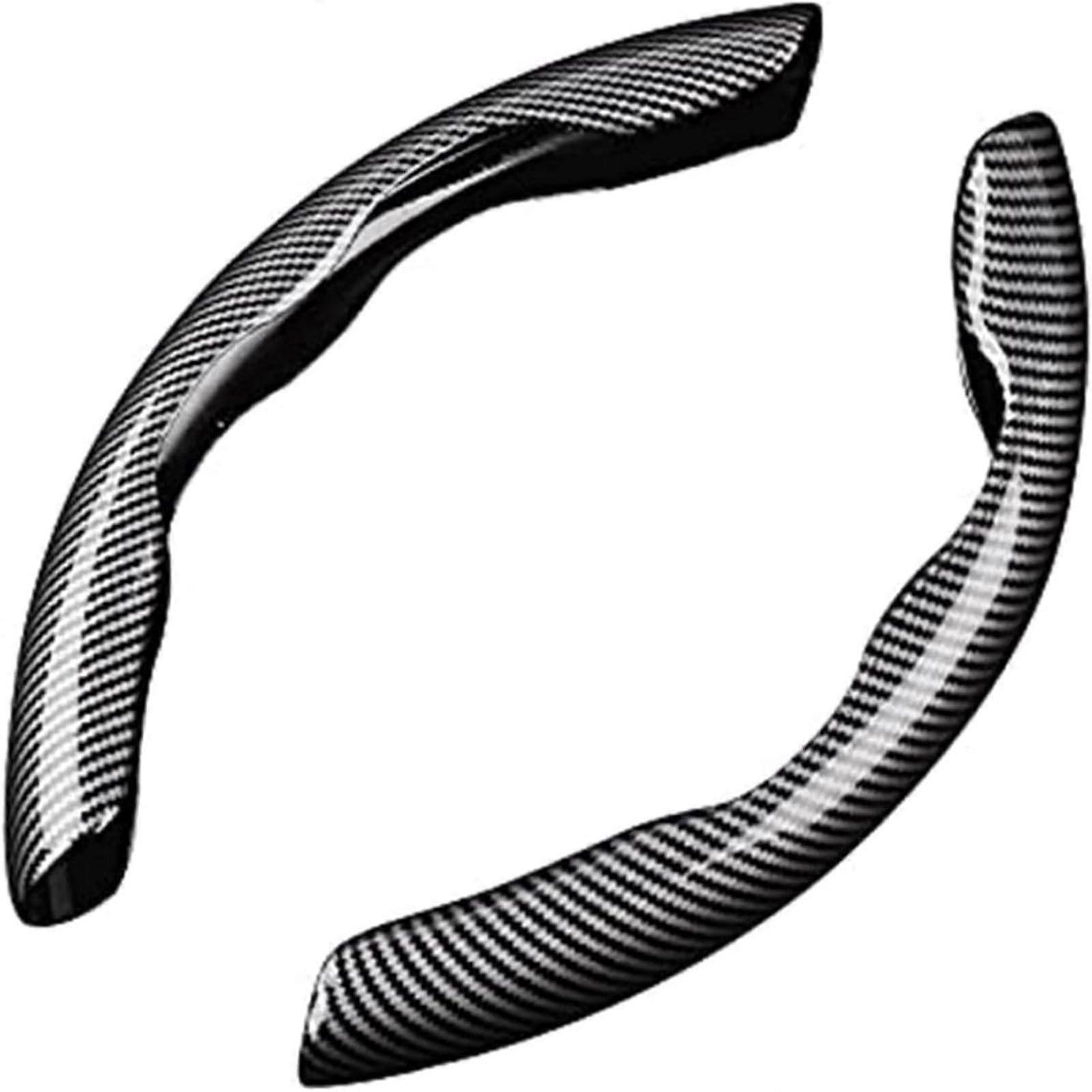 Steering Wheel Cover for Kia XCeed/Xceed Plug-In Hybrid 2019-2024 Universal 37-39 cm Carbon Fibre Segmented Non-Slip Black