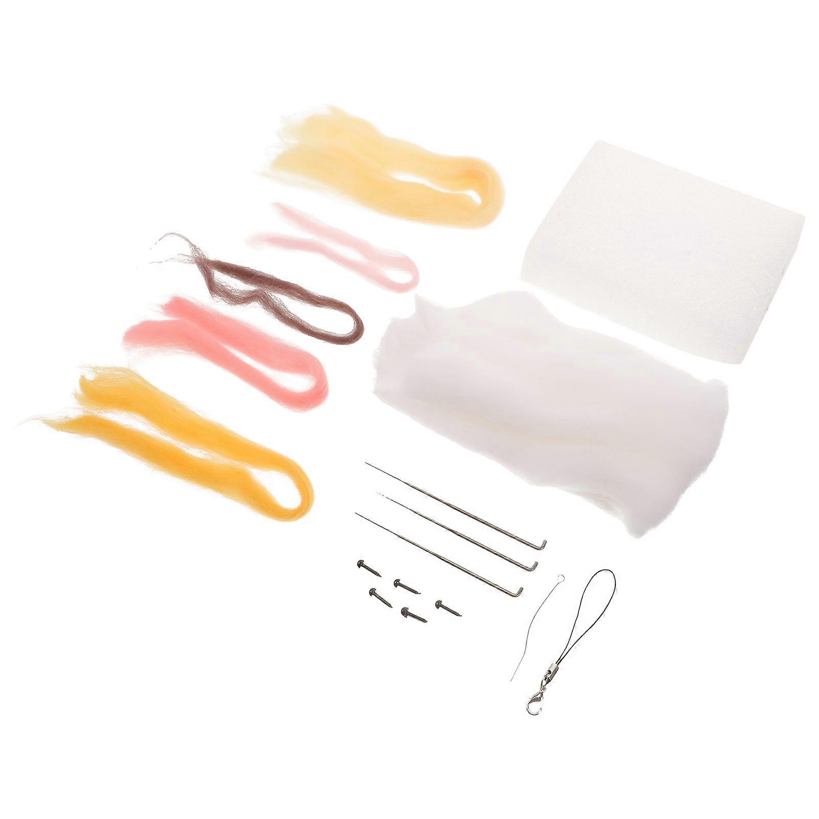 Felt Making Kit 1 Set DIY Needle Felting Crafts For Families Assorted Color Great For Friend Gathering