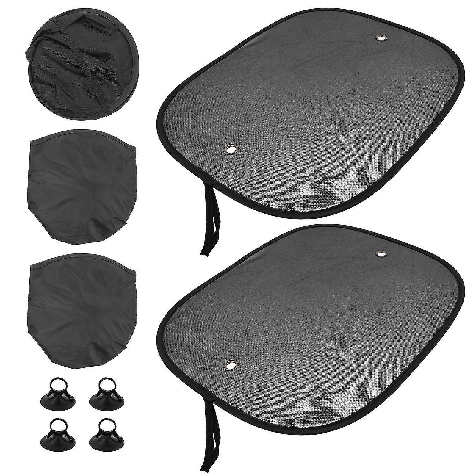 Suction Cup Window Shields for UV Protection   Durable Mesh with Copper Hooks for Cars and Pets