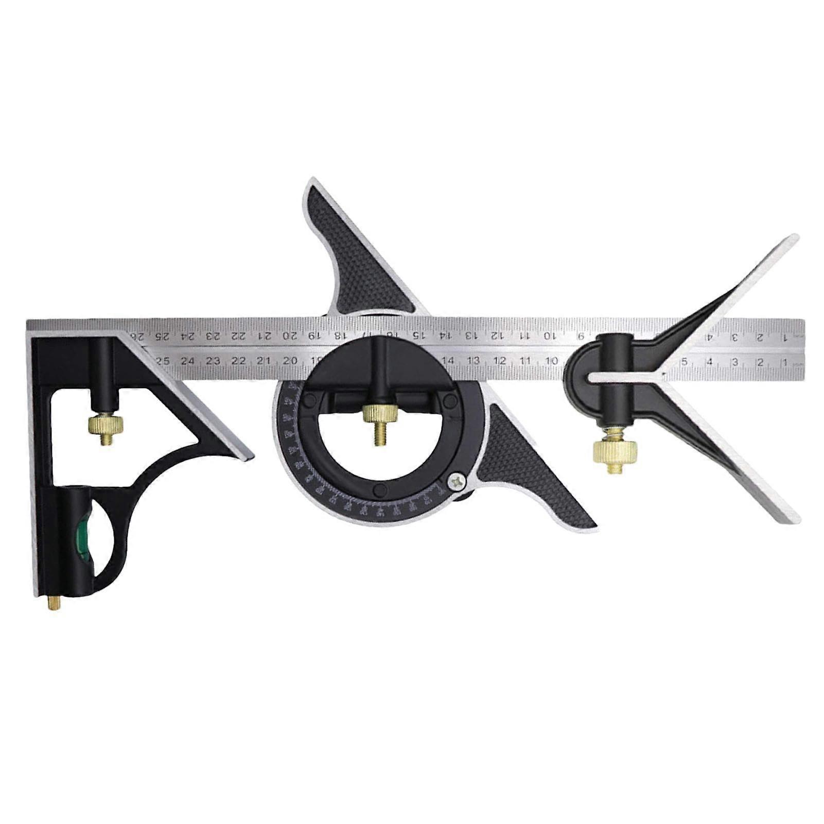 Multiangle measuring ruler, protractor for woodworking  Adjustable stainless steel precision rightangle ruler