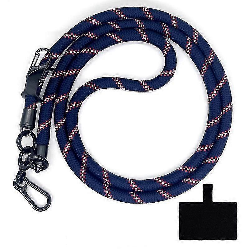 Type P 10mm Crossbody Phone Lanyard Polyester Anti-Lost Neck Hanging Strap with Tether Tab