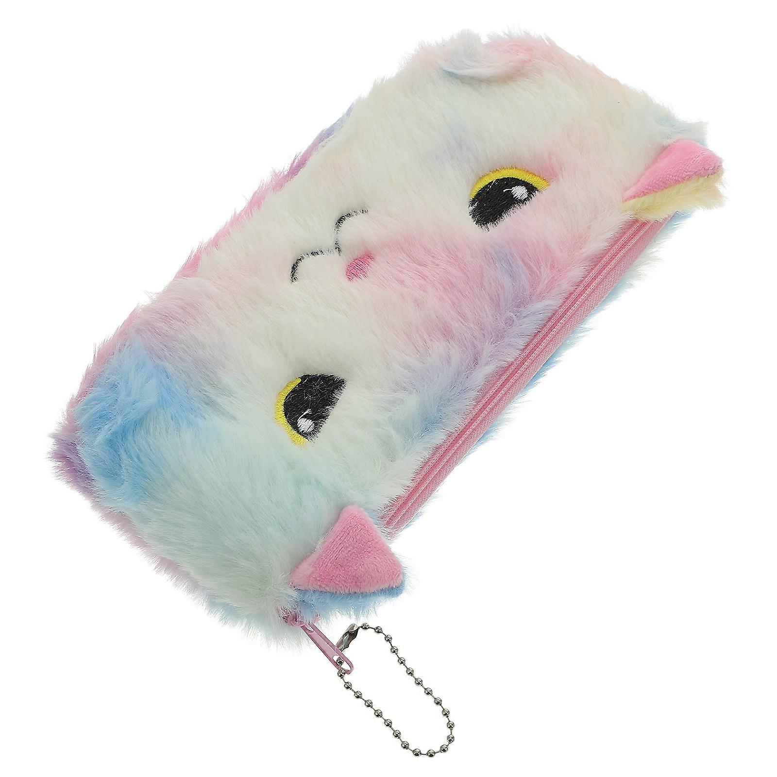 Cute Pencil Cases, Durable Plush Storage for Stationery and Cosmetics, Compact Design