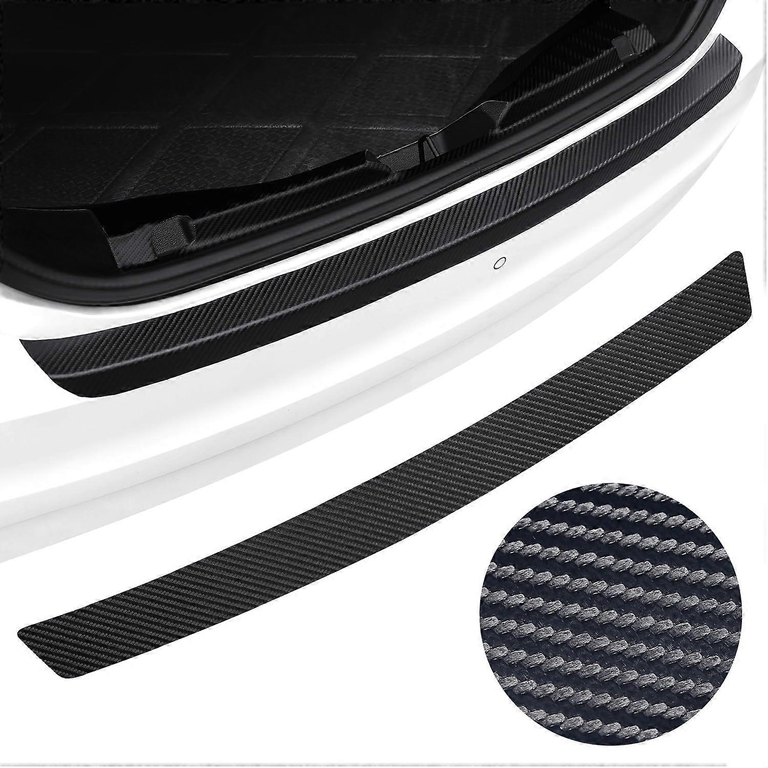 Carbon fiber trunk entry sill for Ford Edge 2007–2014, selfadhesive door sill protector, rear bumper guard, scratchresistant and wearresistant.