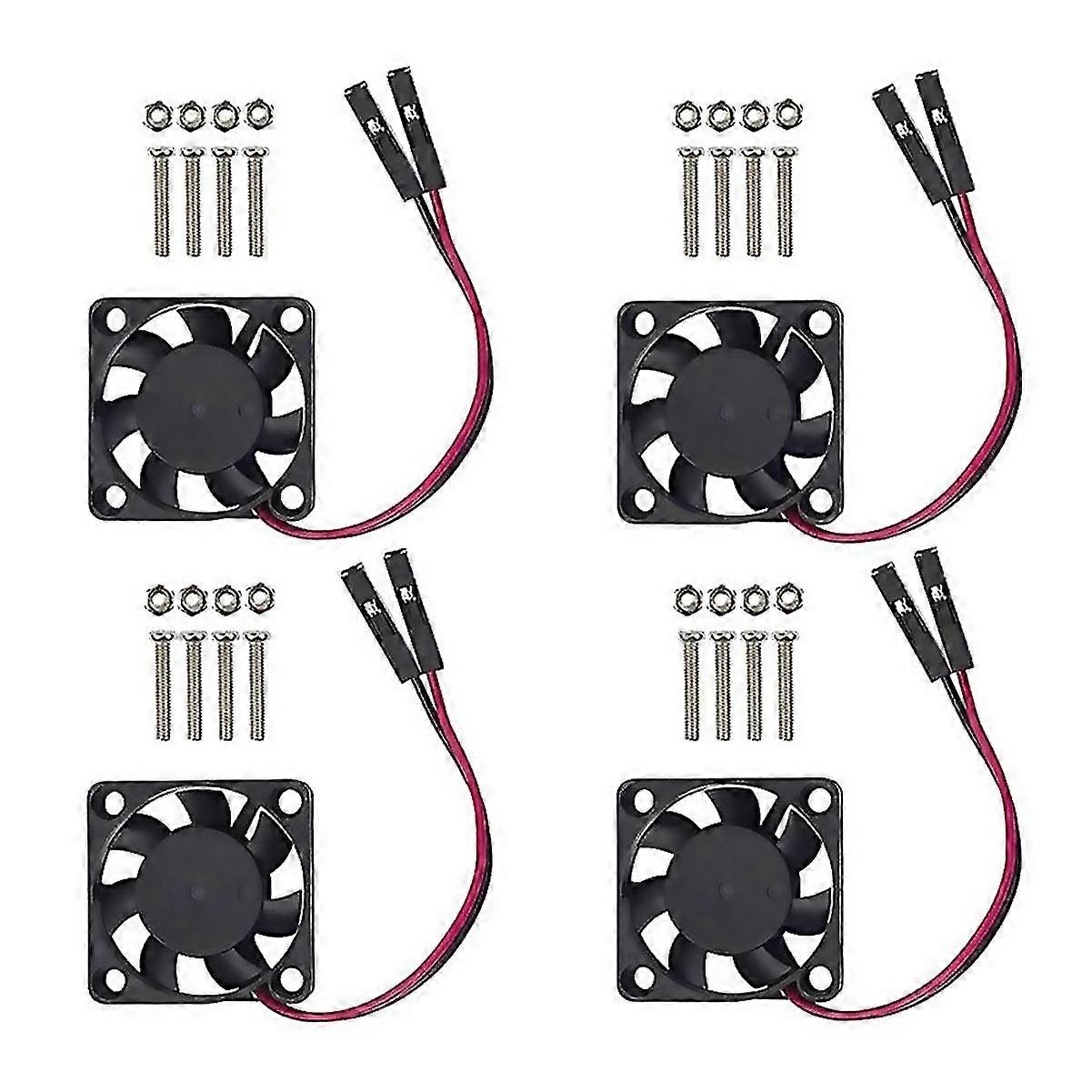 For 4pcs Brushless Cpu Cooling Fan 33v 5v For Raspberry Pi4 Pi3 B Pi 3