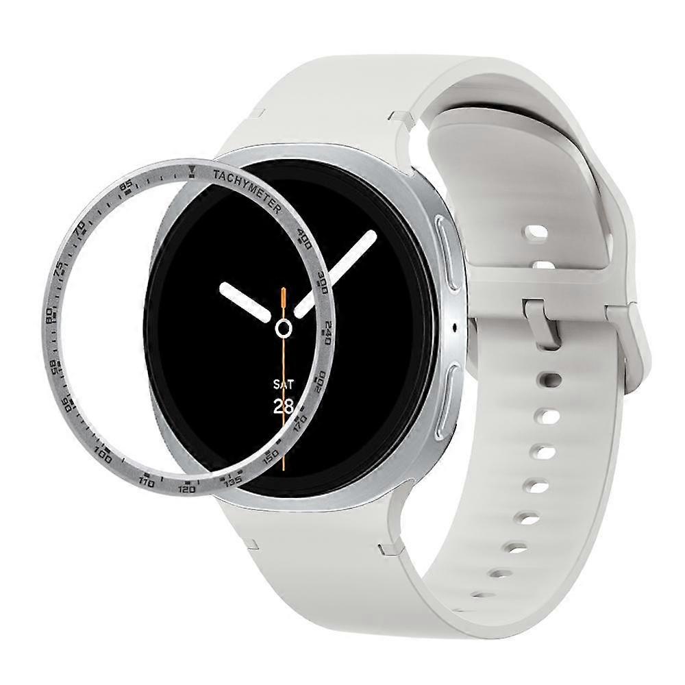 Speed Bezel and Solid Color Stitched Silicone Watch Band