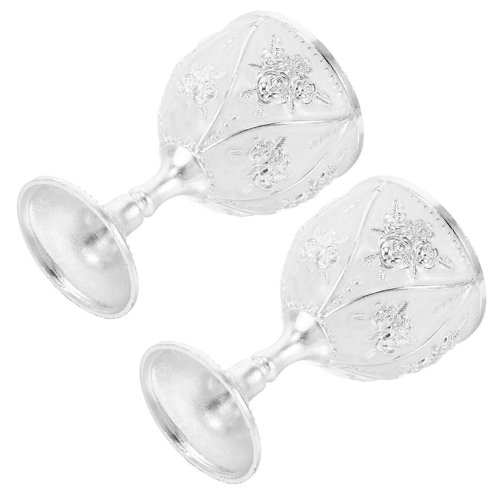 Unique Goblet Cup 2Pcs Elegant Design Sparkling Wine Containers For Parties Home Use With Functionality