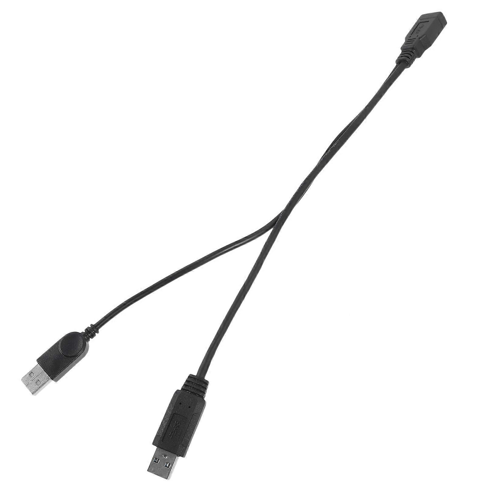 USB Y Splitter Power Splitter 2 Male to 1 Female Extension Connector Accessory