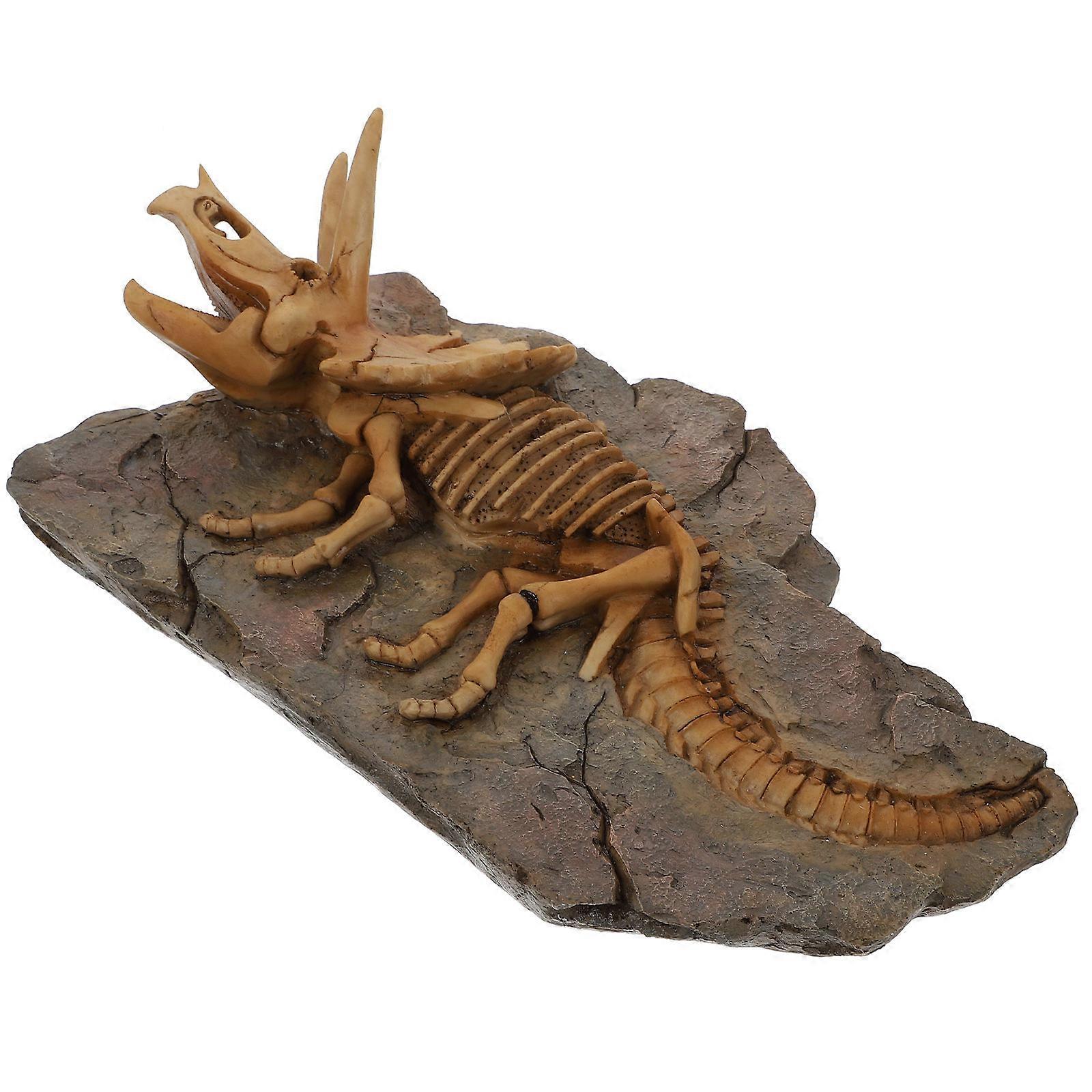 Resin Display Decoration Dinosaur Wall Plaques Indoor Space Decor Brown 1Pc