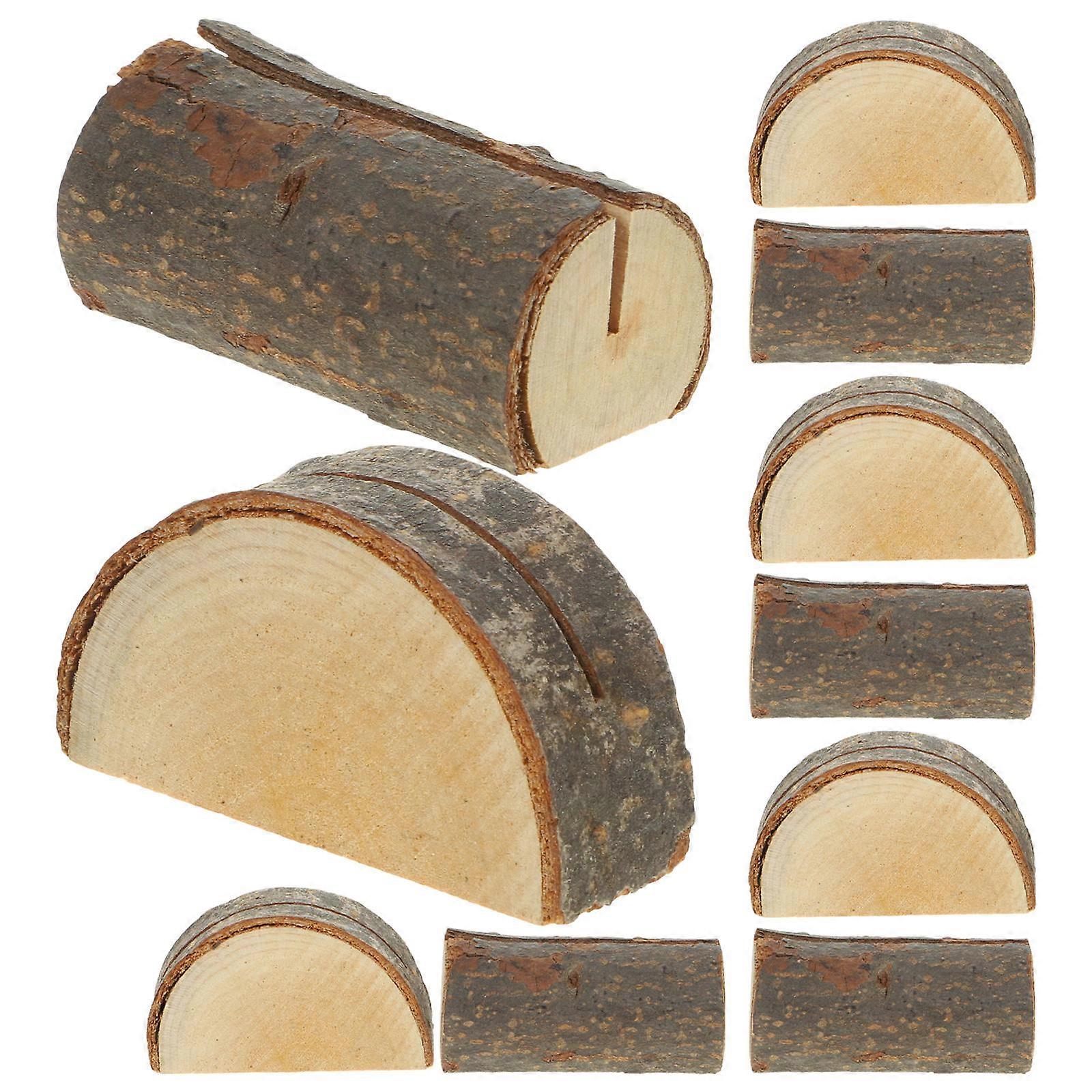 Message Clip 10Pcs Wooden Holders Great For Greeting Cards Business Cards In Brown Color Ideal For Various Occasions