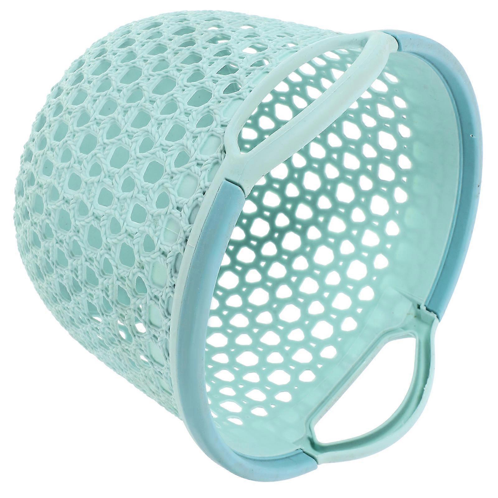 Hollow Storage Basket For Daily Life Decoration In Blue Shape Rectangular 20X19.50X14CM Versatile Ventilation 1Pack