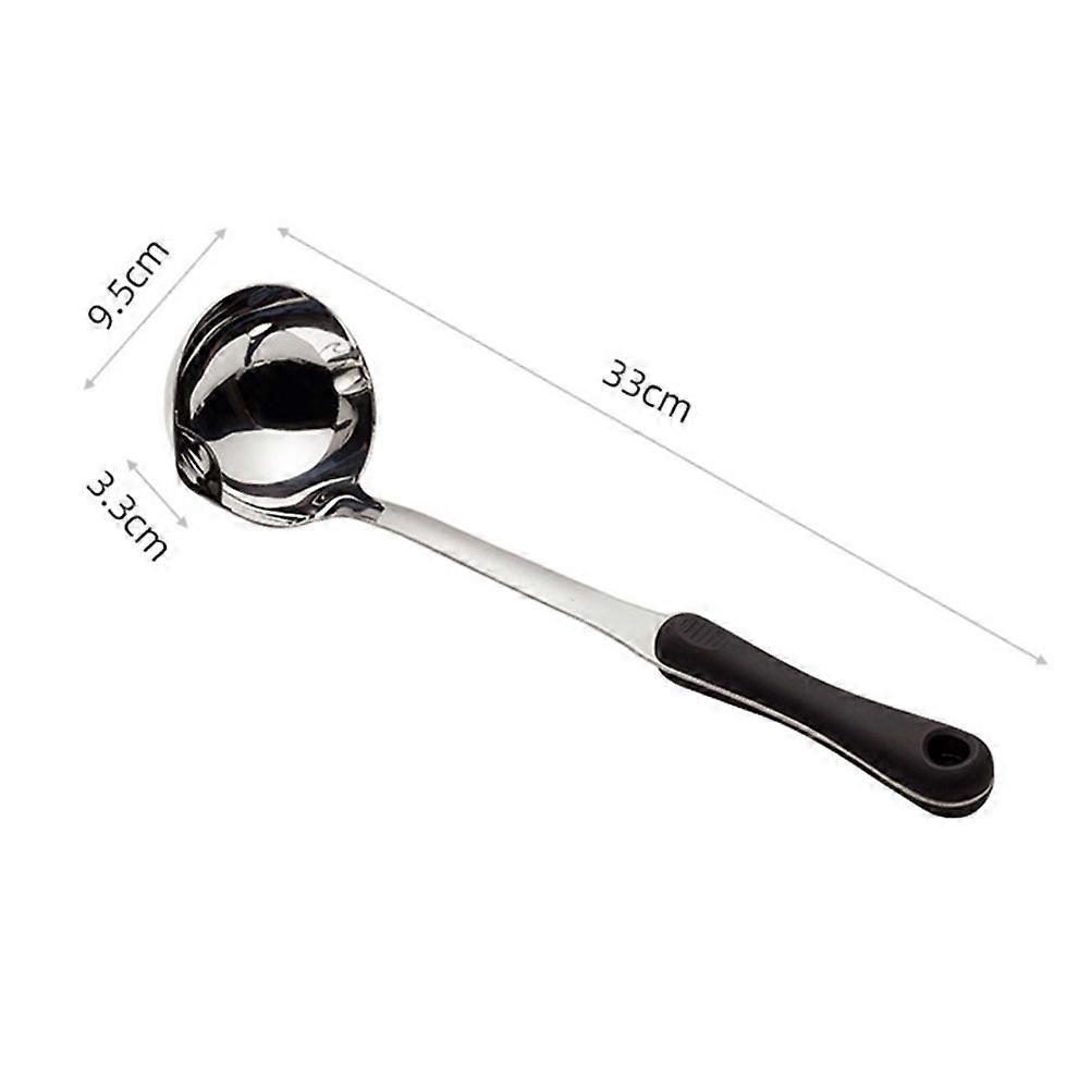 Stainless Steel Soup Spoon with Filter Hole for Kitchen Use Long Handle 10cm