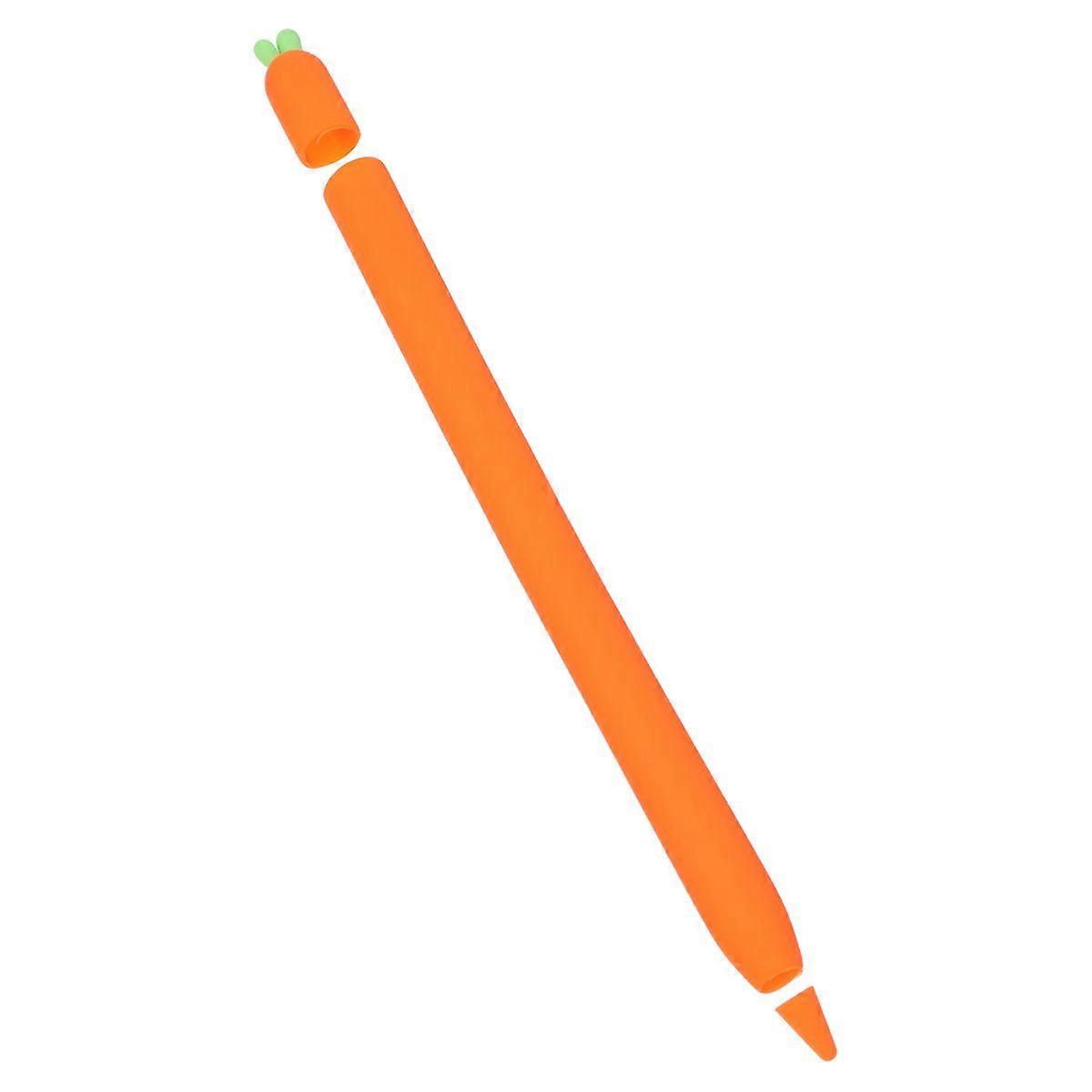 Orange Silicone Pencil Cover for Pencil 1 2 with Antislip Design and Comfortable Feel 1 Pc
