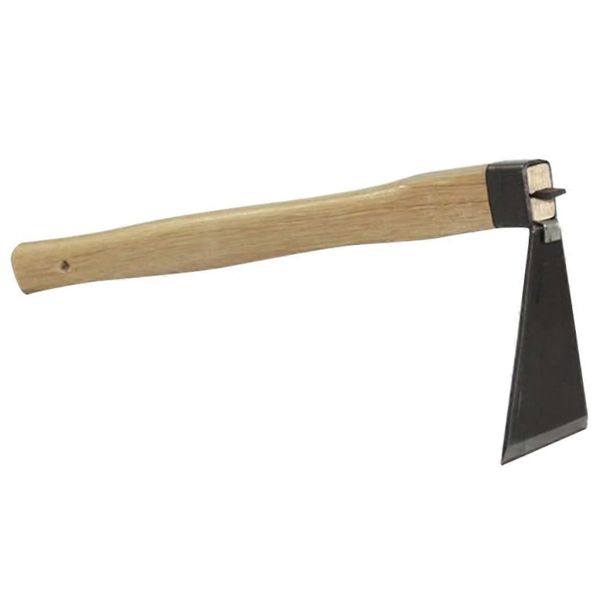 Small hand hoe for gardening  quality tool with wooden handle for weeding and digging.