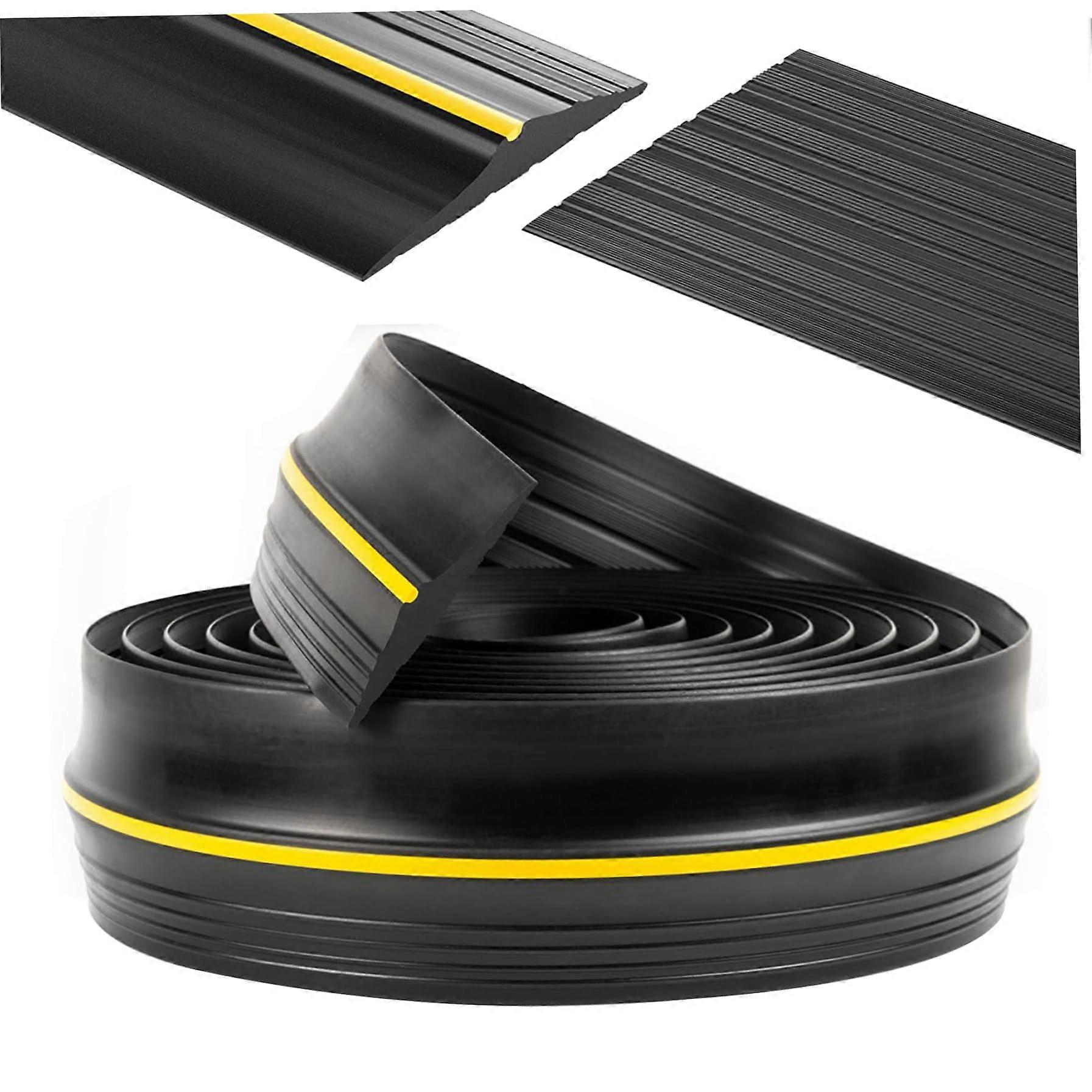 79 Flexible Cuttable Rubber Garage Door Sill Weather Seal Strips, Waterproof Dustproof Windproof, Black, Ideal for Home and Workshop