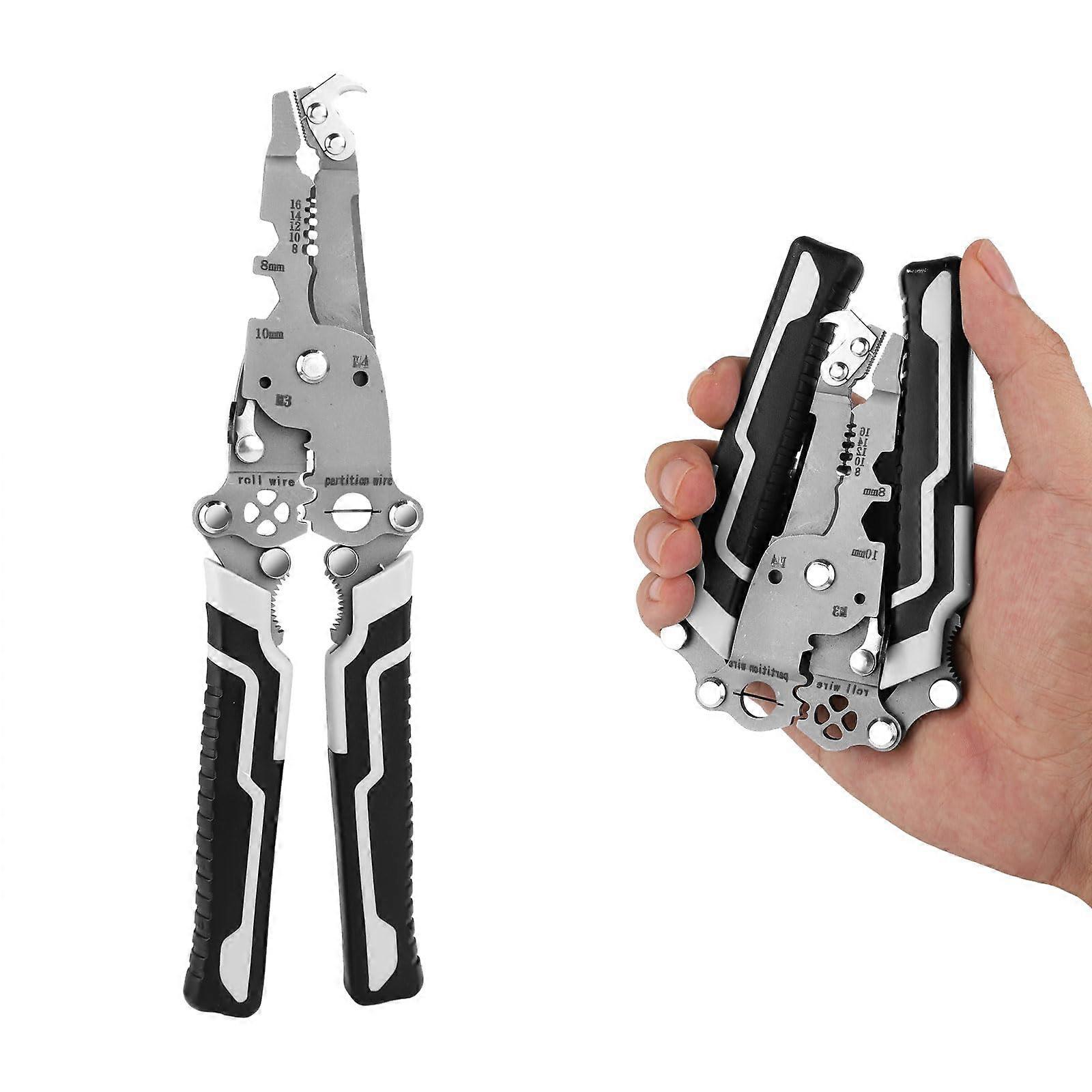 18-in-1 Wire Stripper and Crimping Tool Foldable Multitool for Electricians DIY and Home Projects