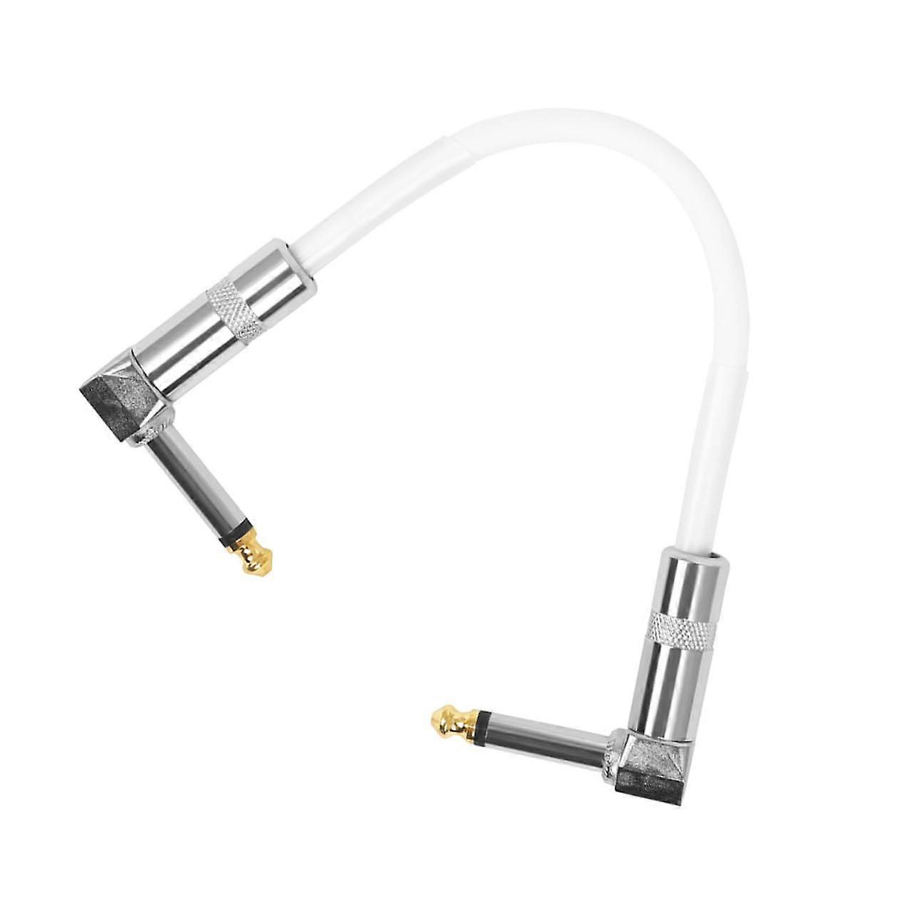 Guitar Patch Cable With Metal Plugs Low-Noise For Pedalboards And Effects Pedals Compact And Portable