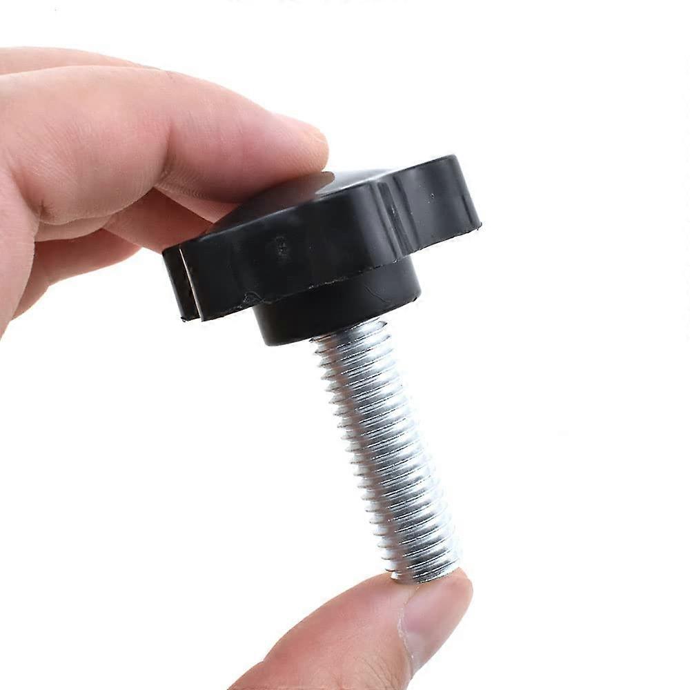 M10 Hex Handle Star Knobs 30mm Screw Length Durable Plastic Black Clamping Knobs for Speaker Stands and Panels - 2 Pcs