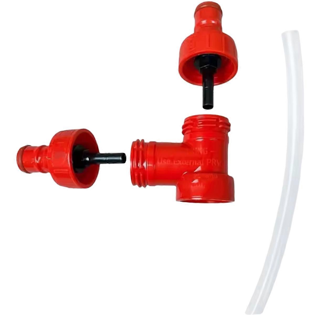 Carbonation Cap Tee Adapter Plastic Bottling Kits with 6.3x 9.5EVA Tube Home Brewing Barware Tool
