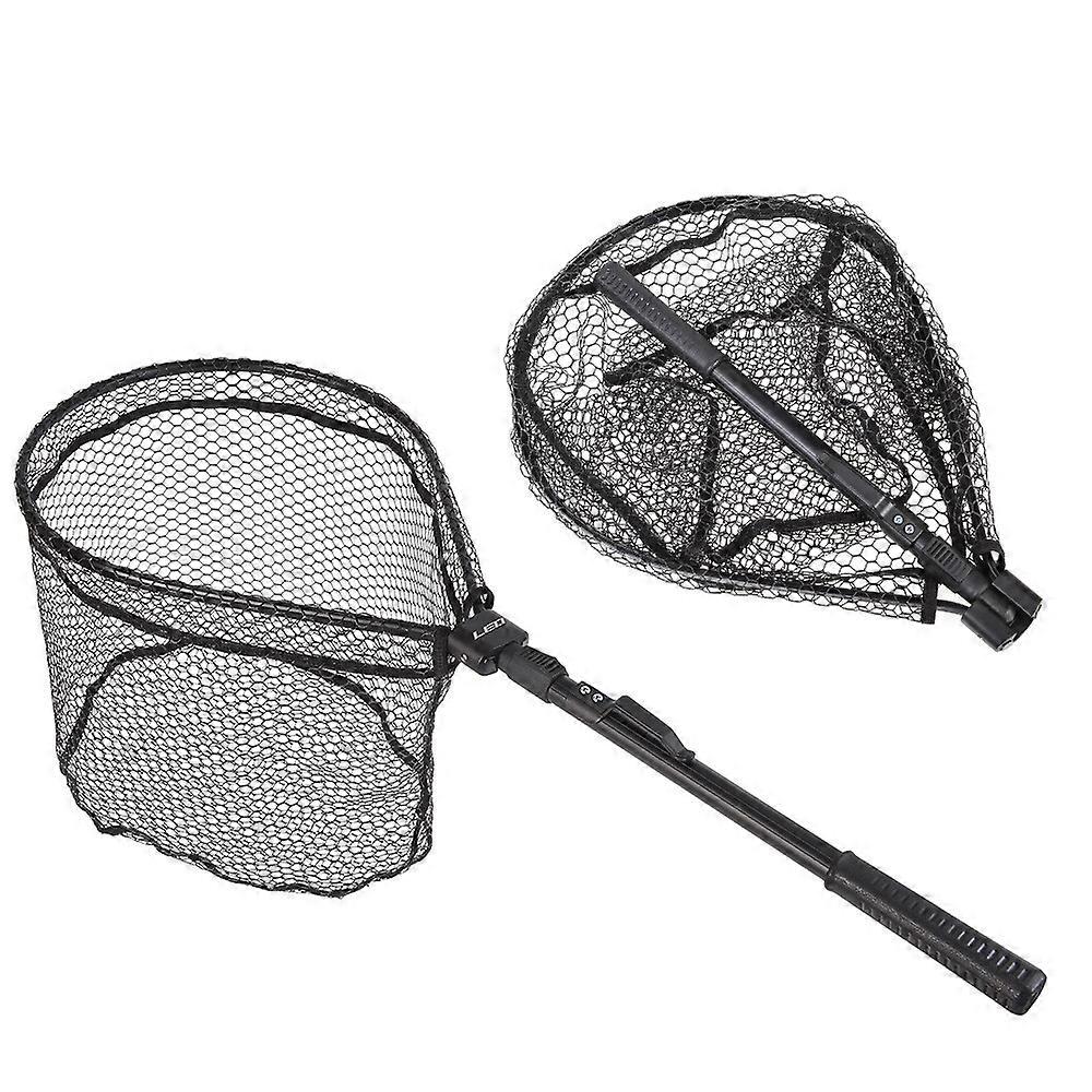 LEO 27984 Aluminum Alloy Quick Folding Fishing Net with Nylon Mesh Portable Landing Net
