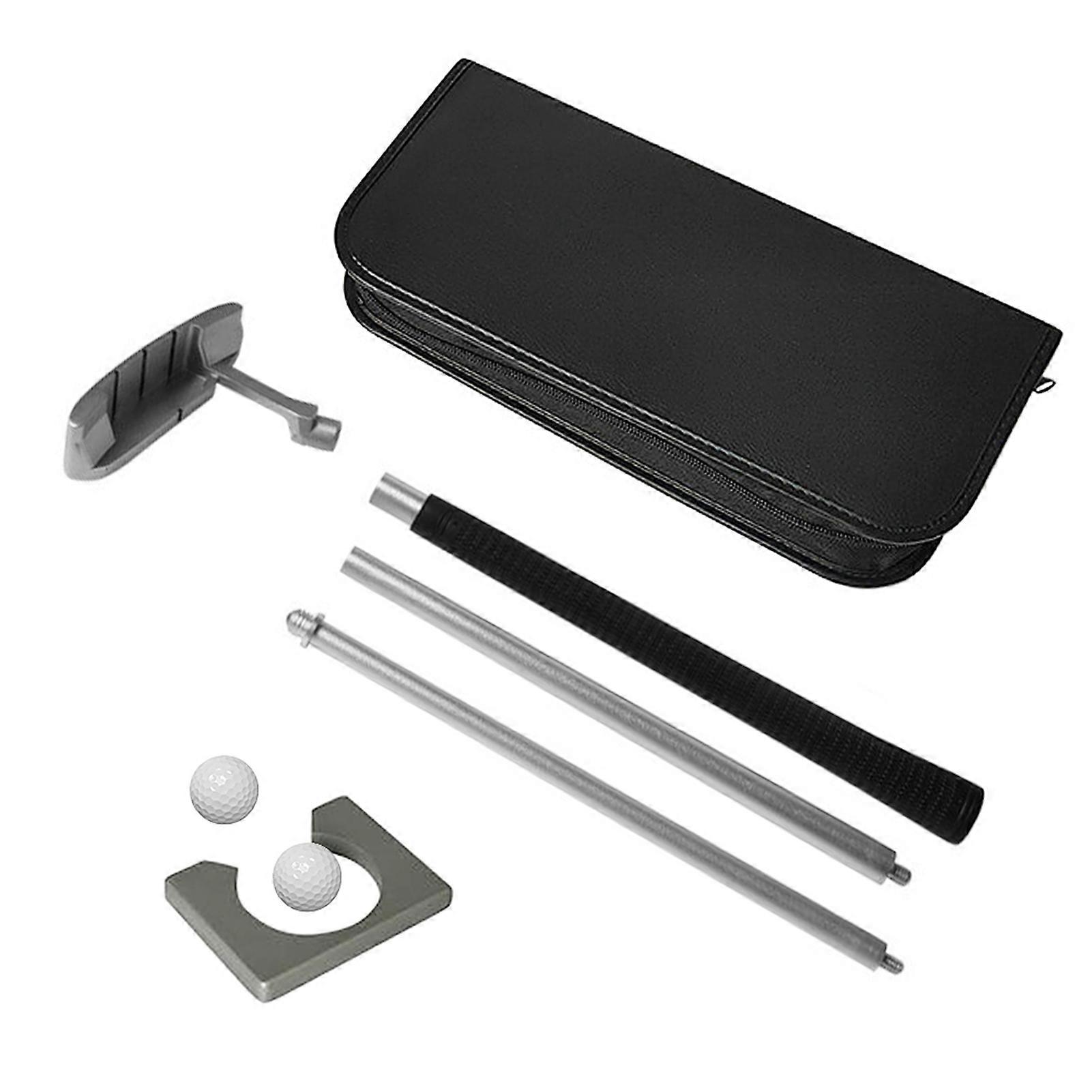 Putting Set with Putter 2 Balls Putting Cup for Travel Indoor Putting Practice Portable Putter Kit Fits for Right Handed