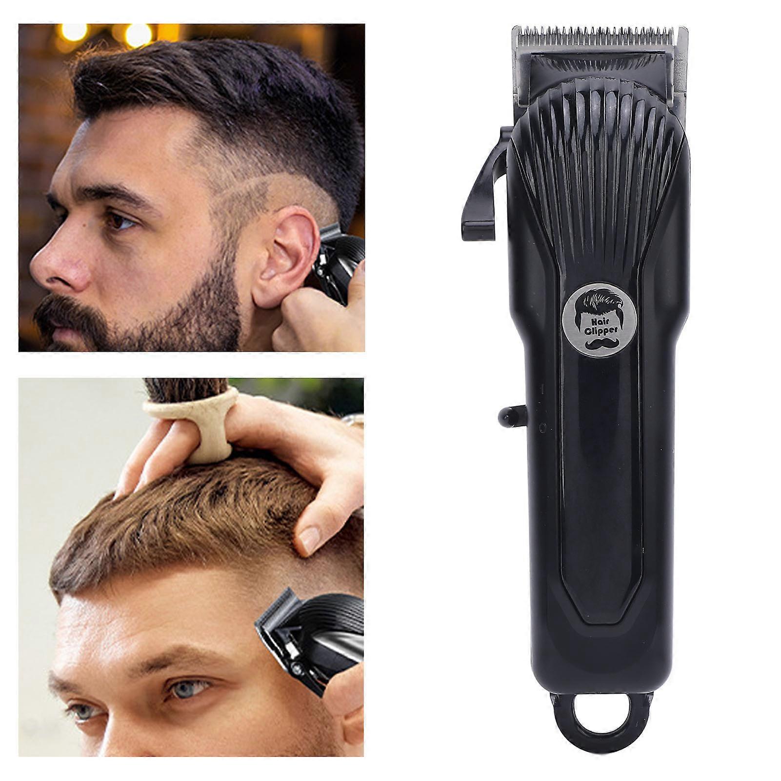 Electric Hair Trimmer Adjustable Lever 2000mAh Low Noise Professional Barber Clipper with 4 Pcs Guide Combs for Men