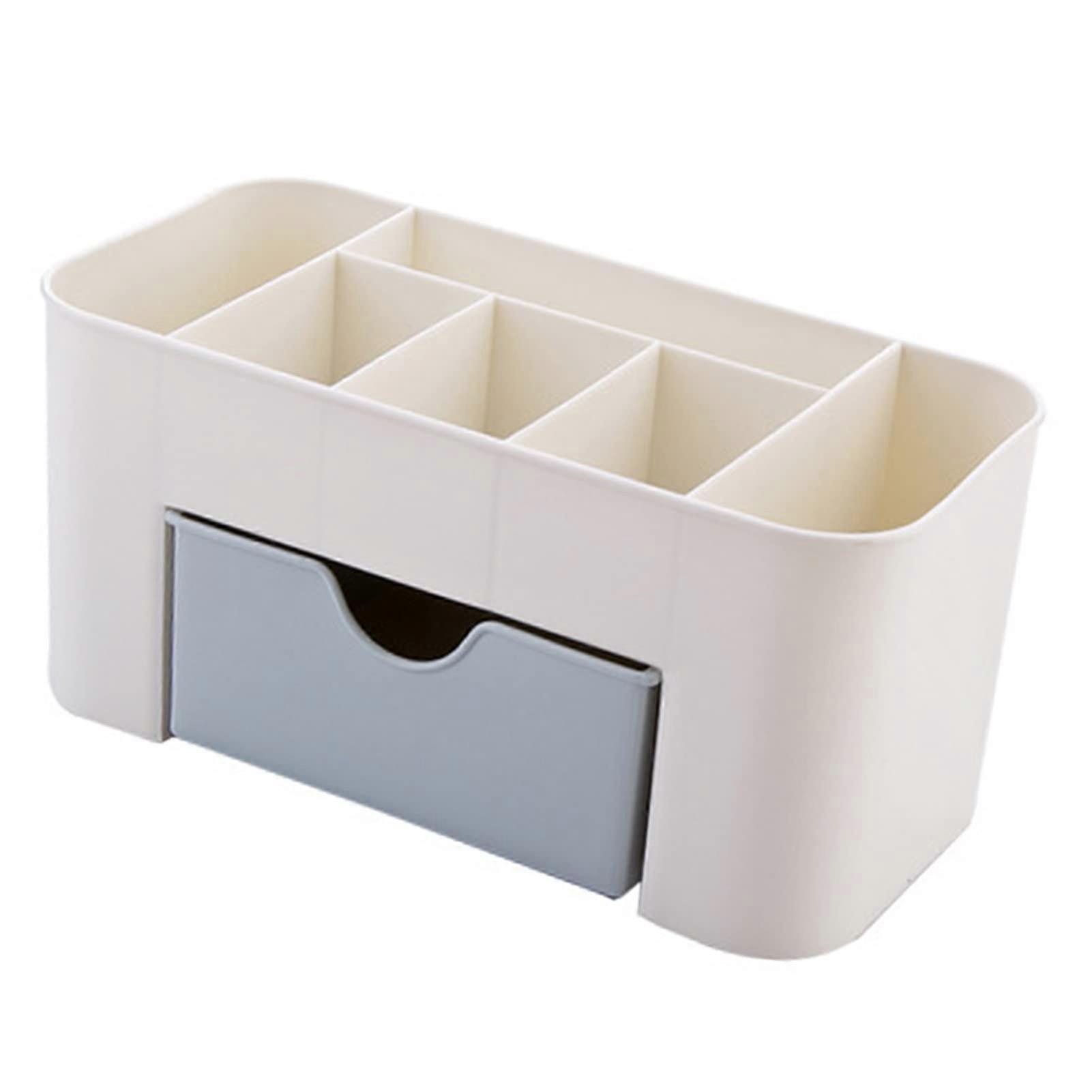 Makeup Organizer With Drawer Large Capacity PP Material Desk And Bathroom Blue