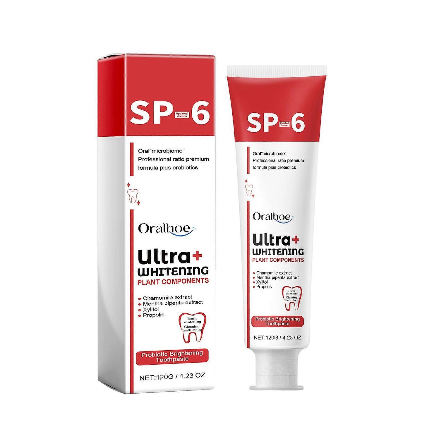 1-6x ORALHOE 120g SP-6 Probiotics Whitening Toothpaste for Teeth Whitening / Brightening &amp; Fresh