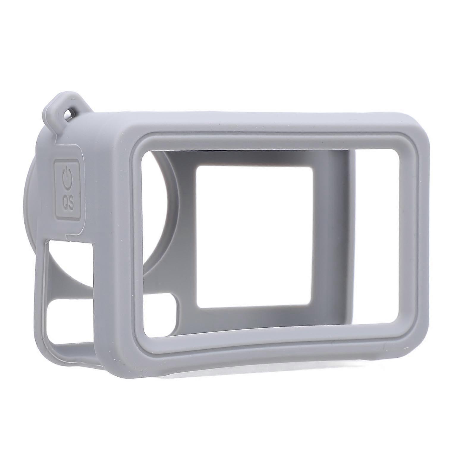 Soft Gray Silicone Protective Case for Action 5 Pro with Lens Cap