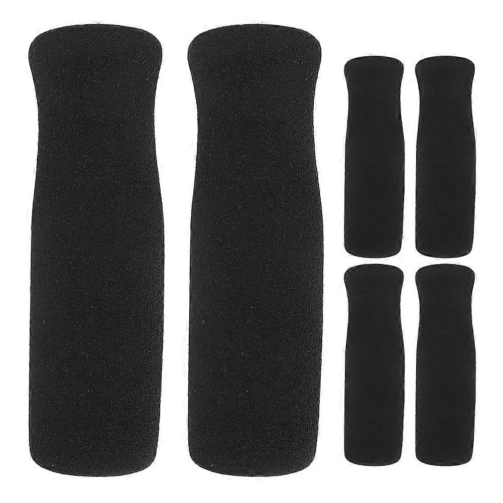 Comfort Grip Cane Handle Cushion Covers Replacement For Crutches And Walking Sticks 6Pcs Black Antislip Design Ideal For Daily Activities