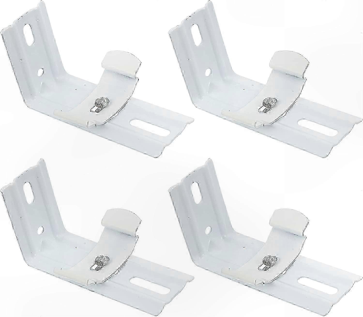 4-Pack L-Shape Vertical Blind Brackets - Mounting Clips for Curtain Tracks