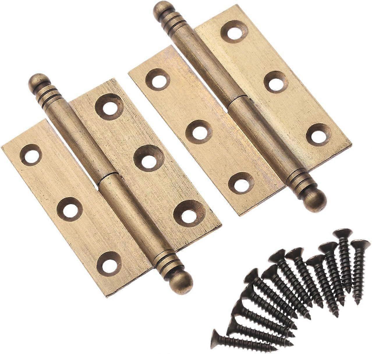 2pcs Vintage Industrial Style Folding Butt Hinges with Screws for Cupboard