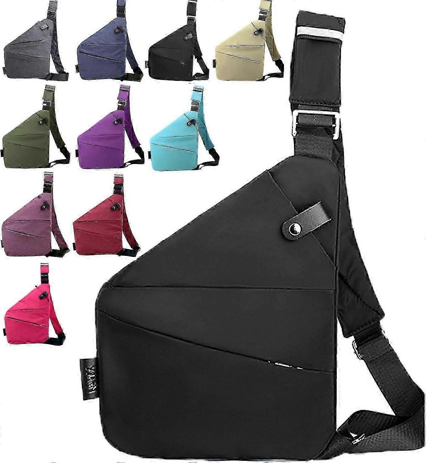 Borsa antifurto compatta da donna con tracolla e a spalla