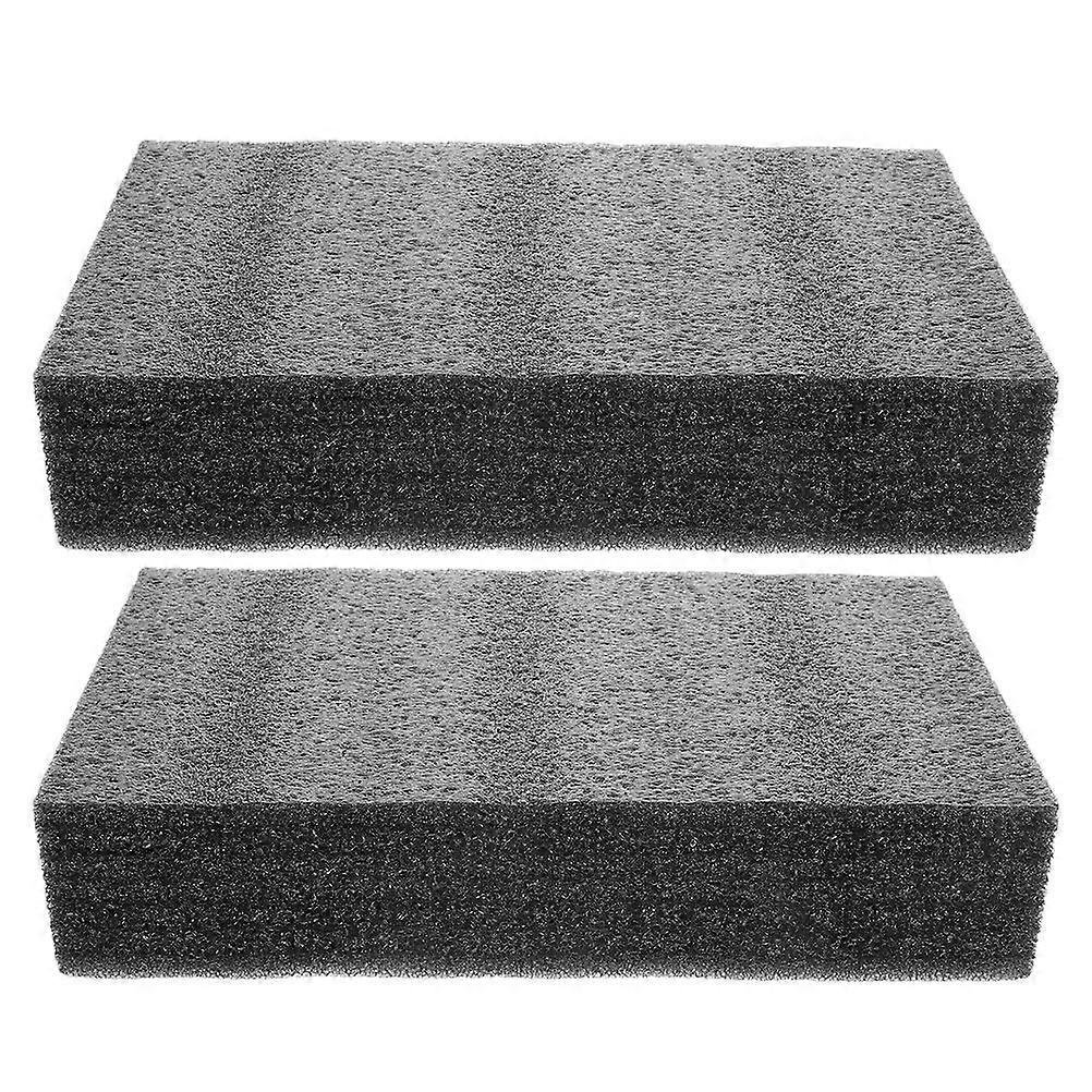 2pcs Foam Inserts for Cases Black Polyurethane Foam Sheets Cuttable Packing Foam Padding for Tool Box Camera Crafts and Storage