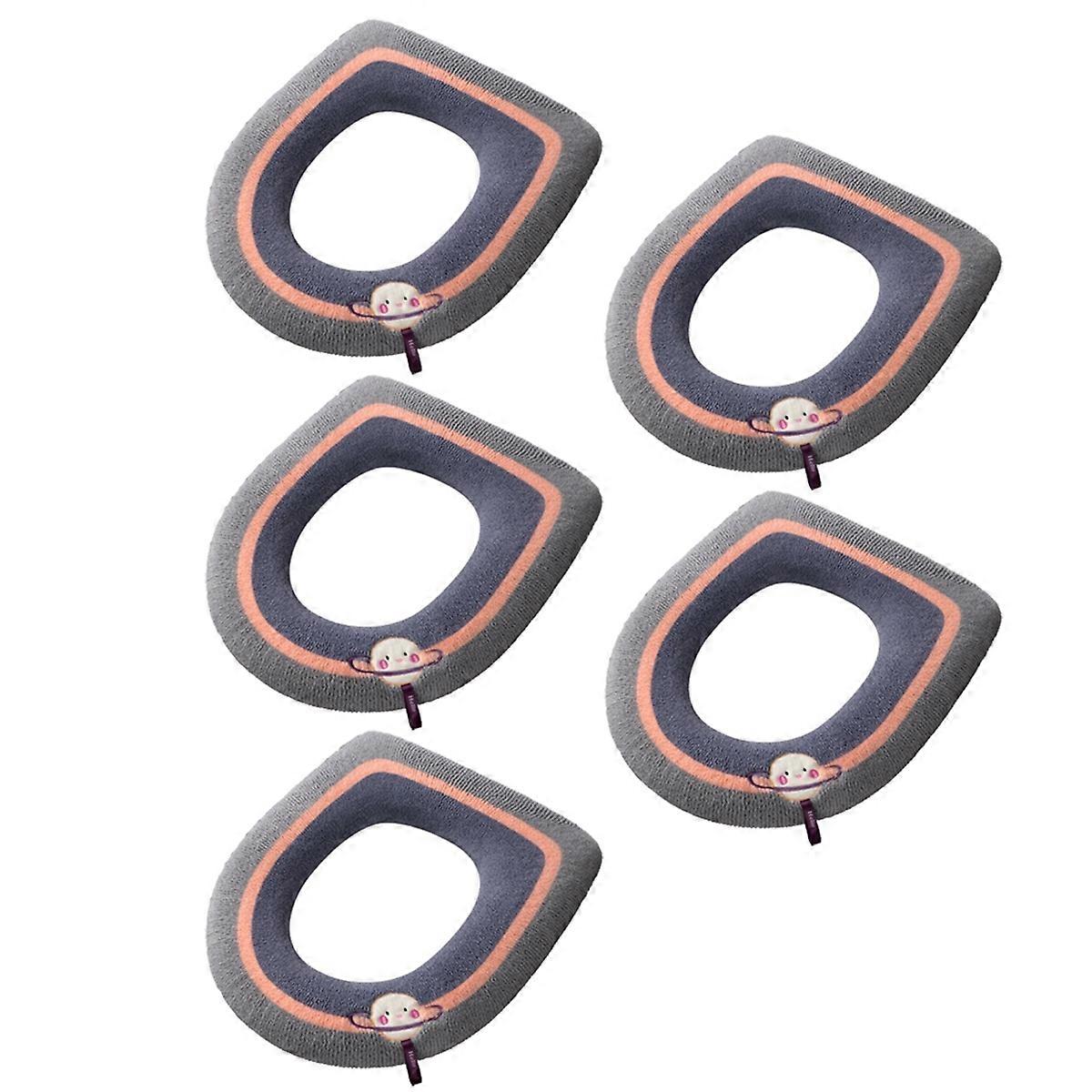 Förtjockad toalettmatta hushållspackning vintertoalettöverdrag tvättbar toalettsitsdyna toalettsits C