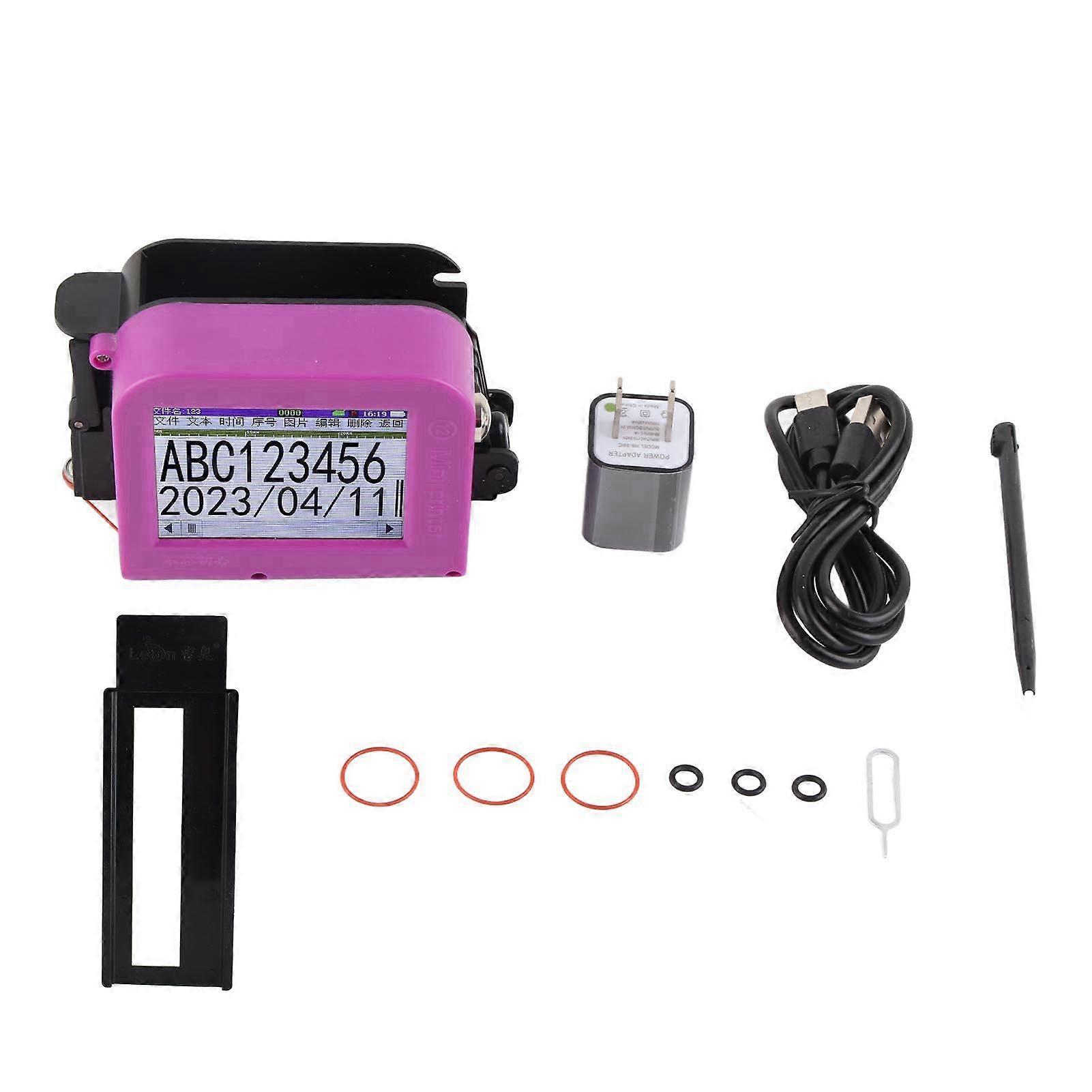 Handheld Inkjet Printer Portable LED Touch Screen Inkjet Coder for Logo Date Label No Cartridge