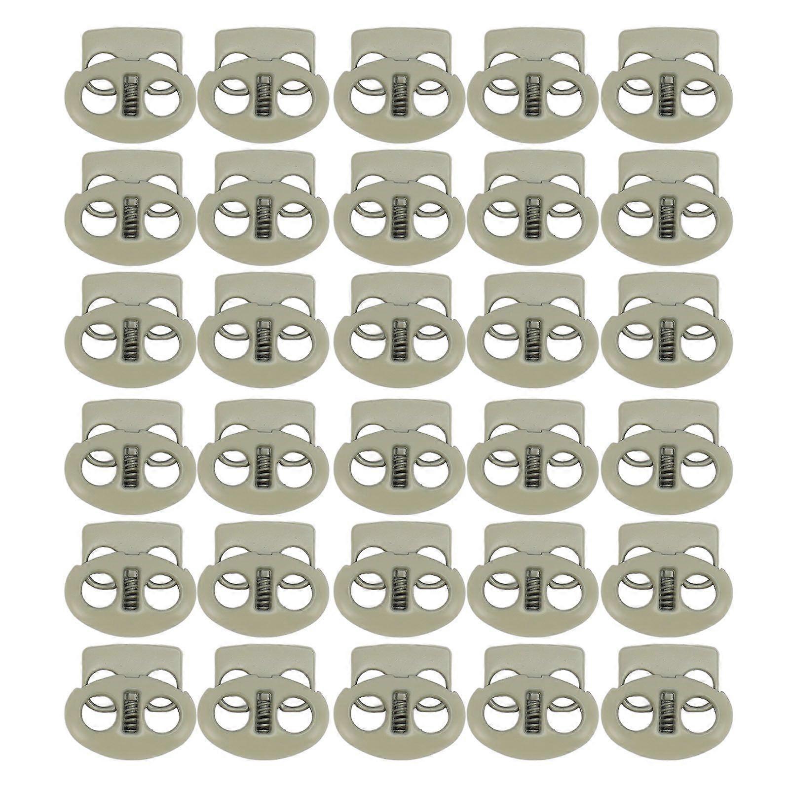 30PCS Metal Cord Locks End Spring Stop Toggle Stoppers Rustproof Lightweight Lanyard String Cord Toggles for Drawstring Clothing Shoelaces Backpack La