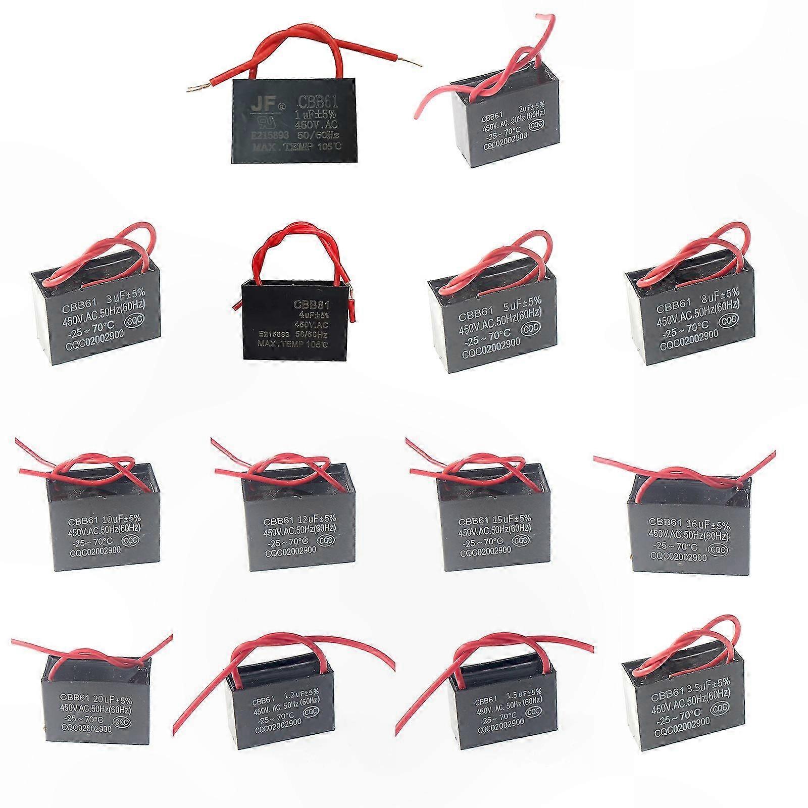 Universal CBB61 Capacitor for Washing Machine and Electric Motors 1-20uF Microfarad Replacement Part